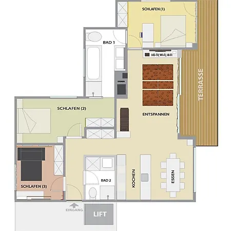 Raetia Nana 公寓 *